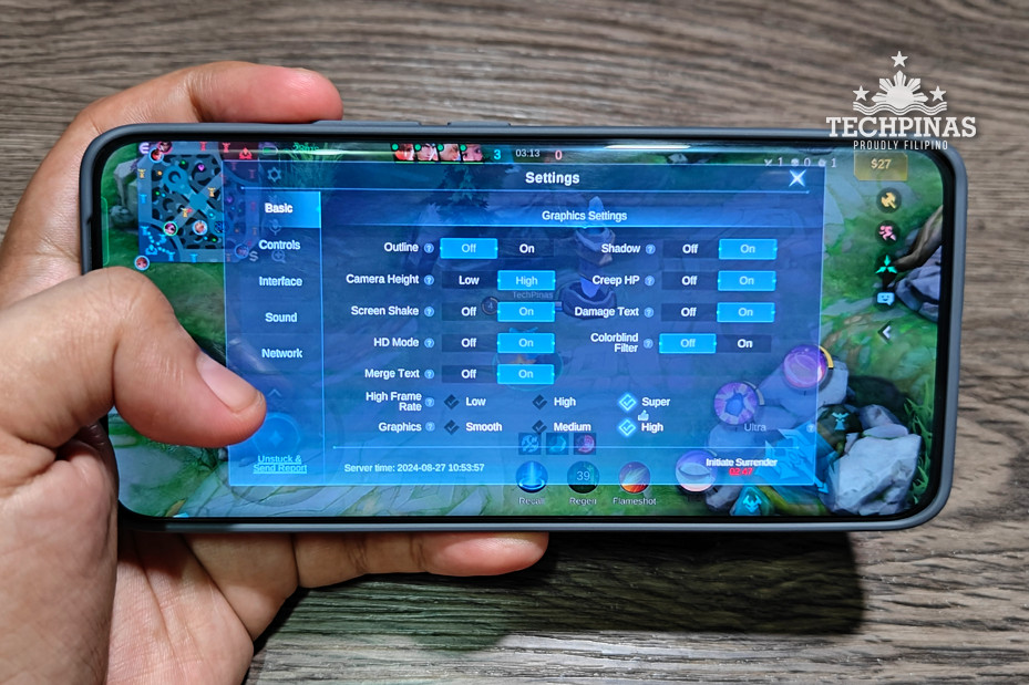 realme 13 Pro 5G Mobile Legends Graphic Settings