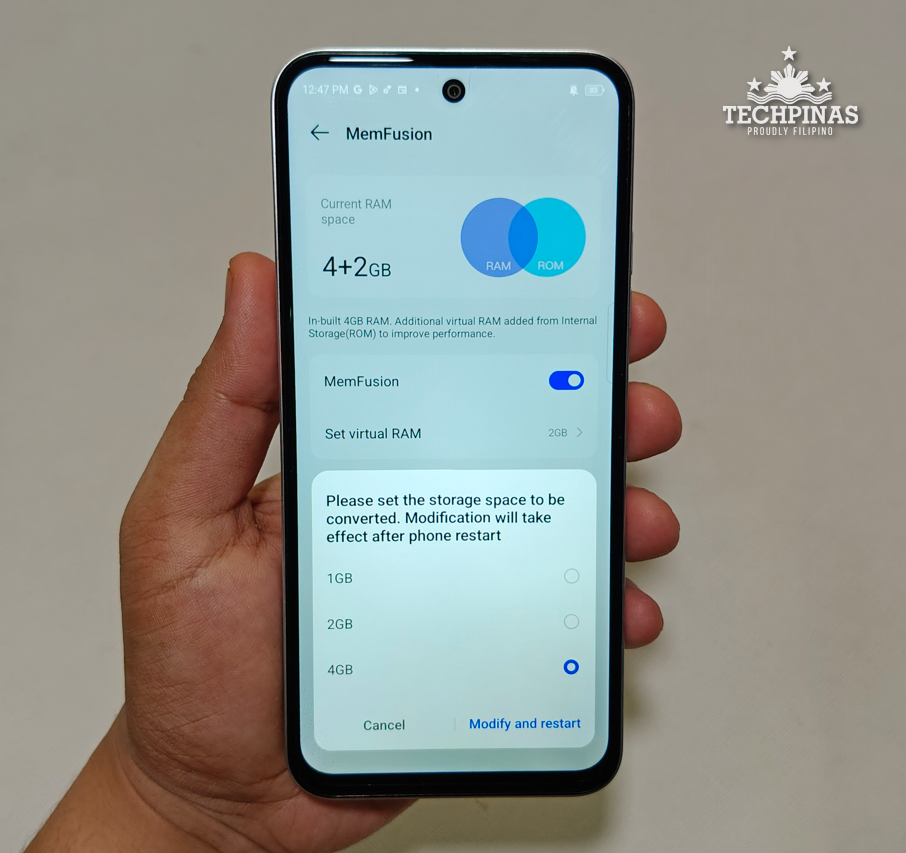 TECNO Spark 30C, TECNO Spark 30C RAM