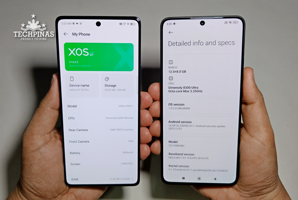 Infinix GT 20 Pro vs Poco X6 Pro 5G Specs