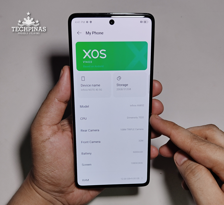 Infinix NOTE 40 5G Technical Specifications